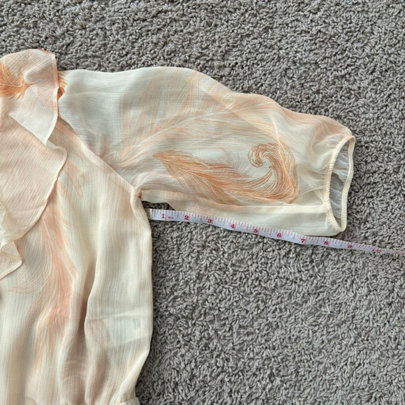 Aritzia Little Moon Rosemary Blouse Yellow Feather - Picture 10 of 11